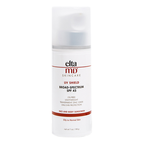 EltaMD UV Shield/Defense Broad-Spectrum SPF 45 - Pump, 198g/7 oz EltaMD UV Shield/Defense Broad-Spectrum SPF 45 - Pump on white background