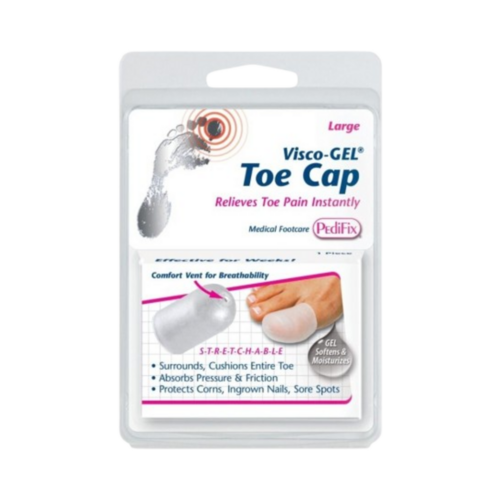 Pedifix Visco-GEL All-Gel Toe Cap - Large, 1 piece Pedifix Visco-GEL All-Gel Toe Cap - Large on white background