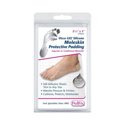 Pedifix Visco-GEL Moleskin Protective Padding, 1 set Pedifix Visco-GEL Moleskin Protective Padding on white background