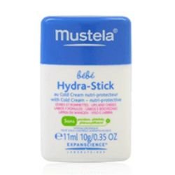 Mustela Hydra-Stick with Cold Cream Nutri-Protective 10gr, 0.35 oz Mustela on white background