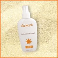 Self-tanning Milk on white background